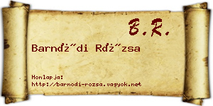 Barnódi Rózsa névjegykártya