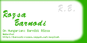 rozsa barnodi business card